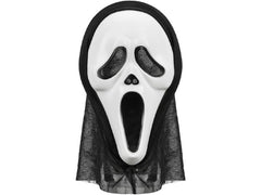 Partydeco | Maske Scream | 18 x 31 cm, Kapuze 38 cm