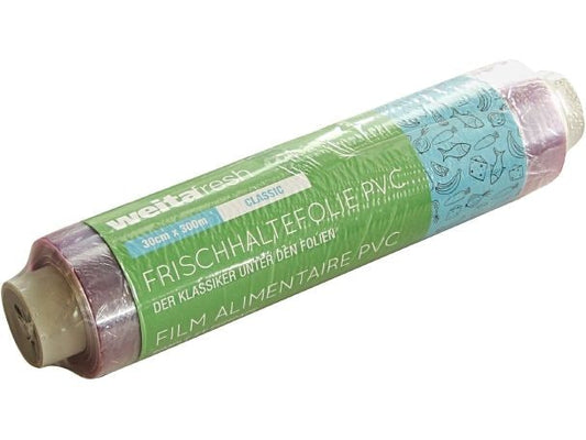 Weita | Frischhaltefolie WF Classic PVC 30cm | 1 Rolle 300m,eingeschrumpft,9my