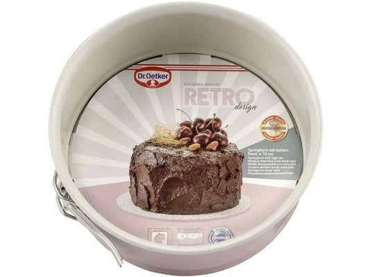 Dr.Oetker | Dr. Oetker Springform 18cm, rosa/creme | Stahlblech/Keramik, D:18x8cm
