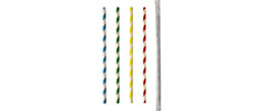 Papstar Trinkhalme Stripes Farbig assort.