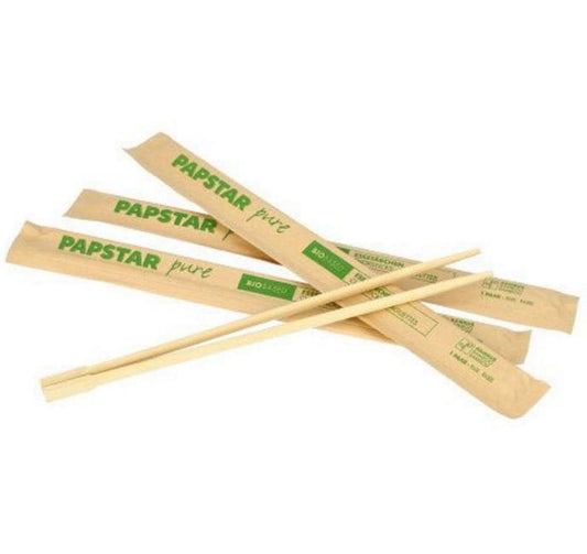 Papstar Essstäbchen Pure Bambus 23cm