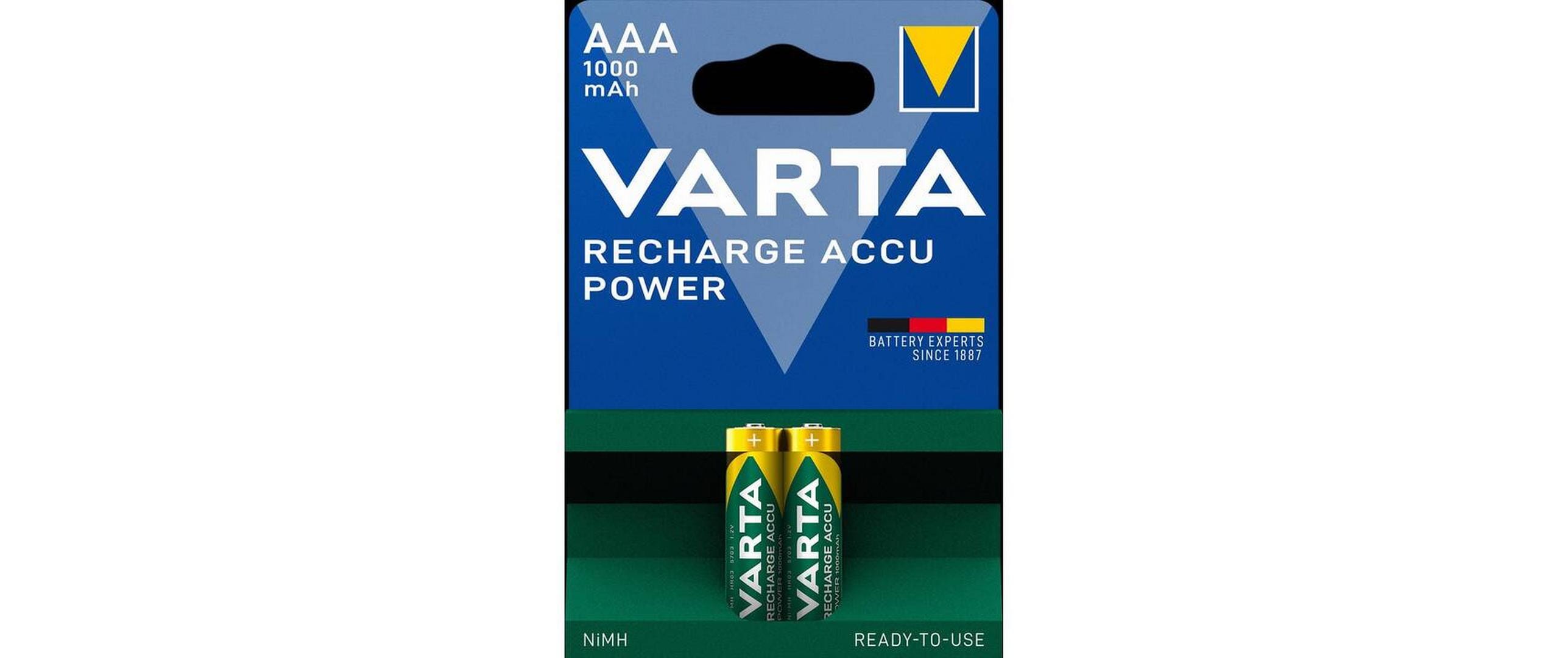 Varta, Akku Power NiMH AAA 1000 mAh, 2 Stüc