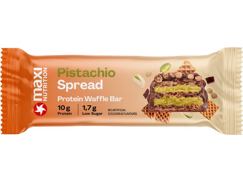 Maxi Nutrition | Protein Waffel Riegel | Pistachio Spread, Box: 12x 40g