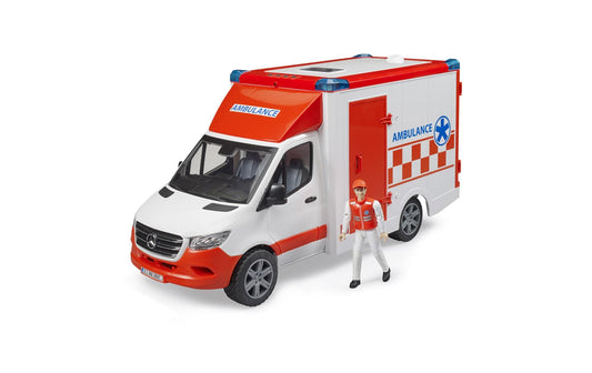 Bruder Spielwaren | Bruder Ambulanz mit Fahrer, L+S