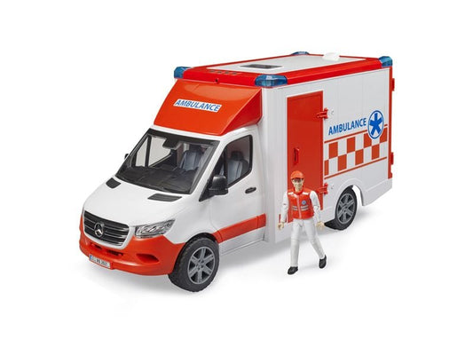 Bruder Spielwaren | Bruder Ambulanz mit Fahrer, L+S
