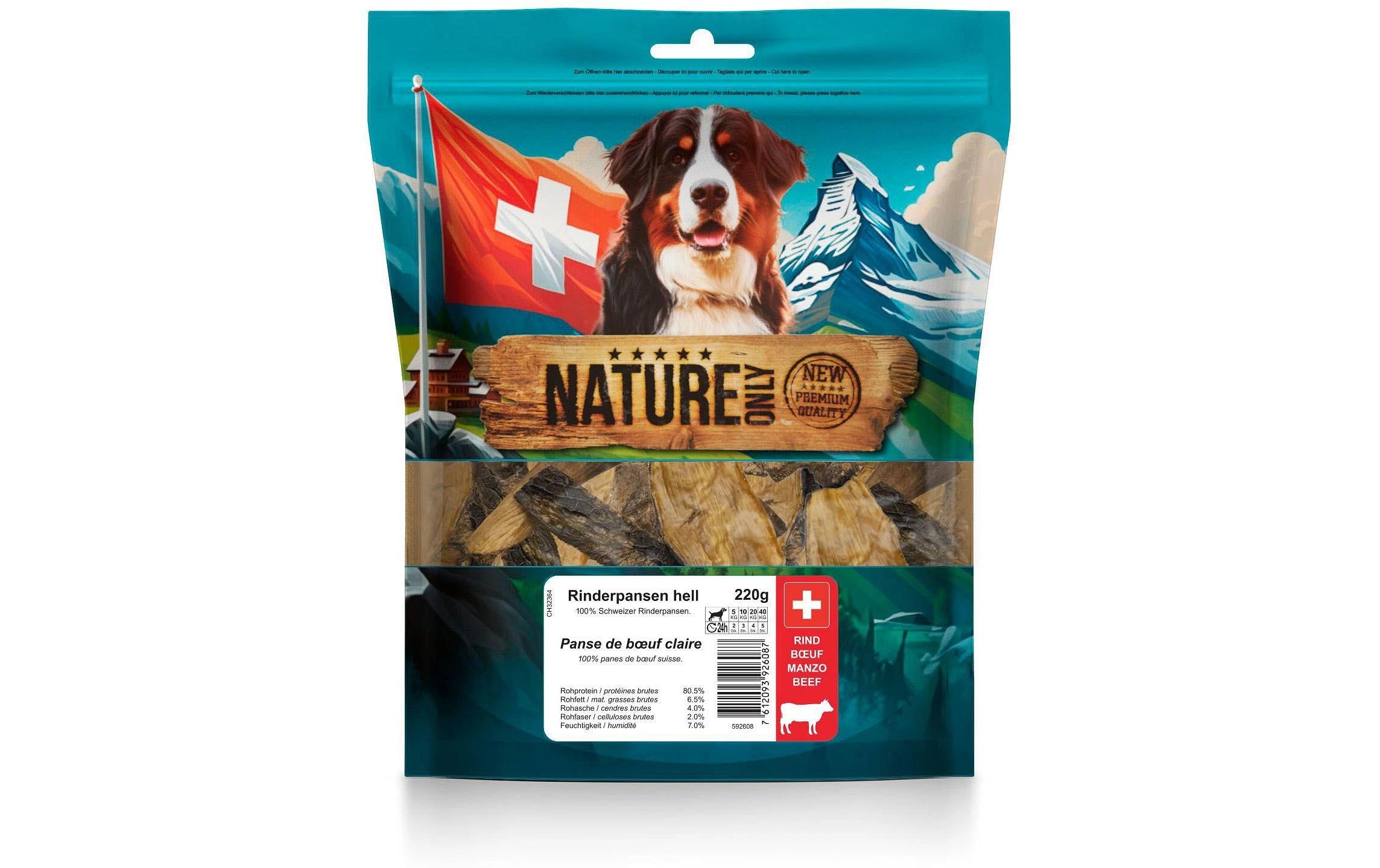 NatureOnly Rinderpansen hell 220g