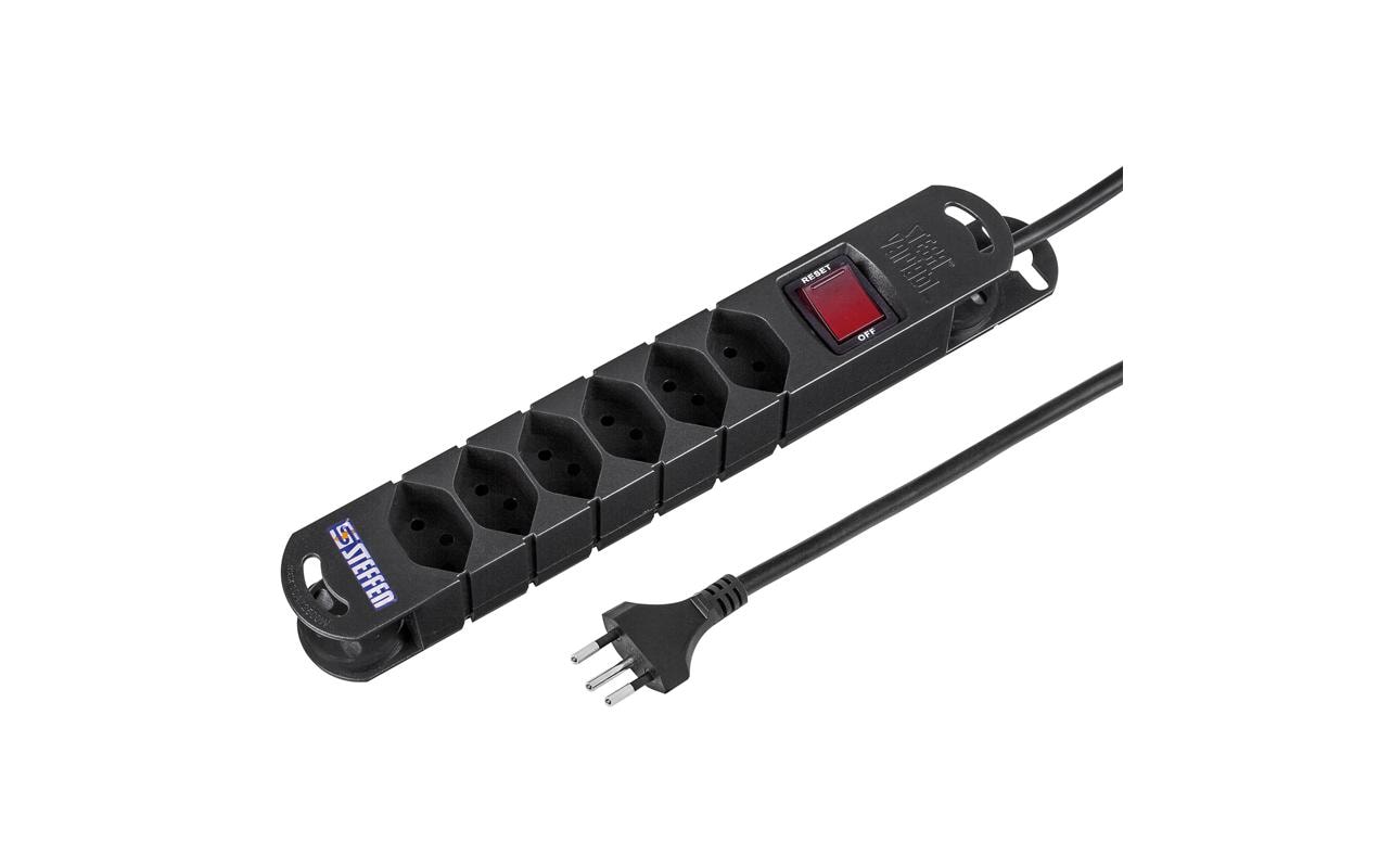 Steckdosenleiste 6xT13, mit Schalter Magnet