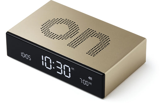 Lexon | Digitalwecker Flip Premium | LCD, inkl. USB-C Ladekabel, Gold