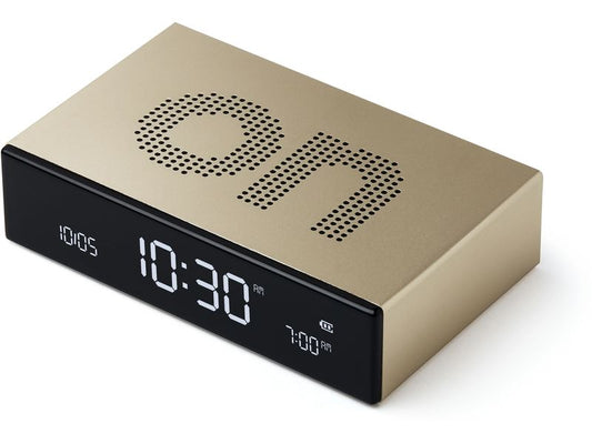 Lexon | Digitalwecker Flip Premium | LCD, inkl. USB-C Ladekabel, Gold