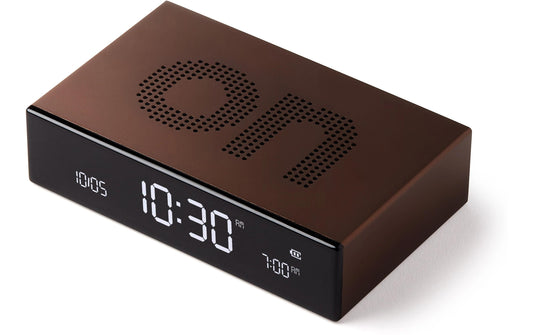 Lexon | Digitalwecker Flip Premium | LCD, inkl. USB-C Ladekabel, Bronze