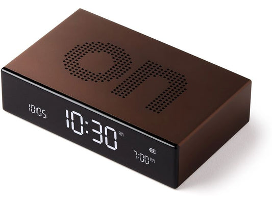 Lexon | Digitalwecker Flip Premium | LCD, inkl. USB-C Ladekabel, Bronze