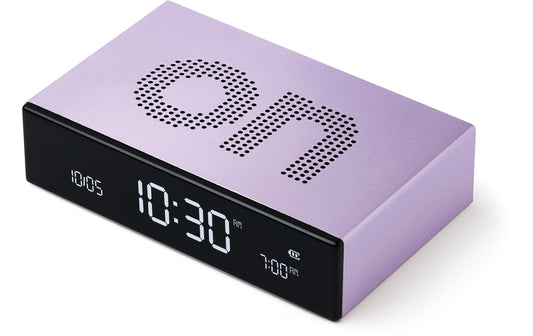Lexon | Digitalwecker Flip Premium | LCD, inkl. USB-C Ladekabel, Violett