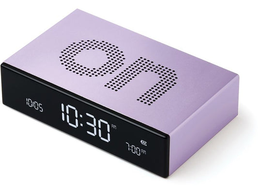 Lexon | Digitalwecker Flip Premium | LCD, inkl. USB-C Ladekabel, Violett