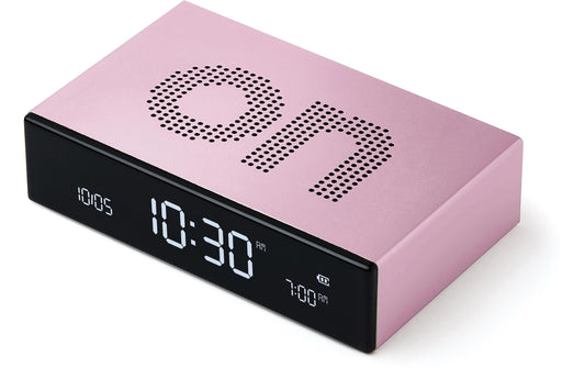 Lexon | Digitalwecker Flip Premium | LCD, inkl. USB-C Ladekabel, Rosa