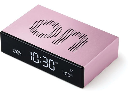 Lexon | Digitalwecker Flip Premium | LCD, inkl. USB-C Ladekabel, Rosa