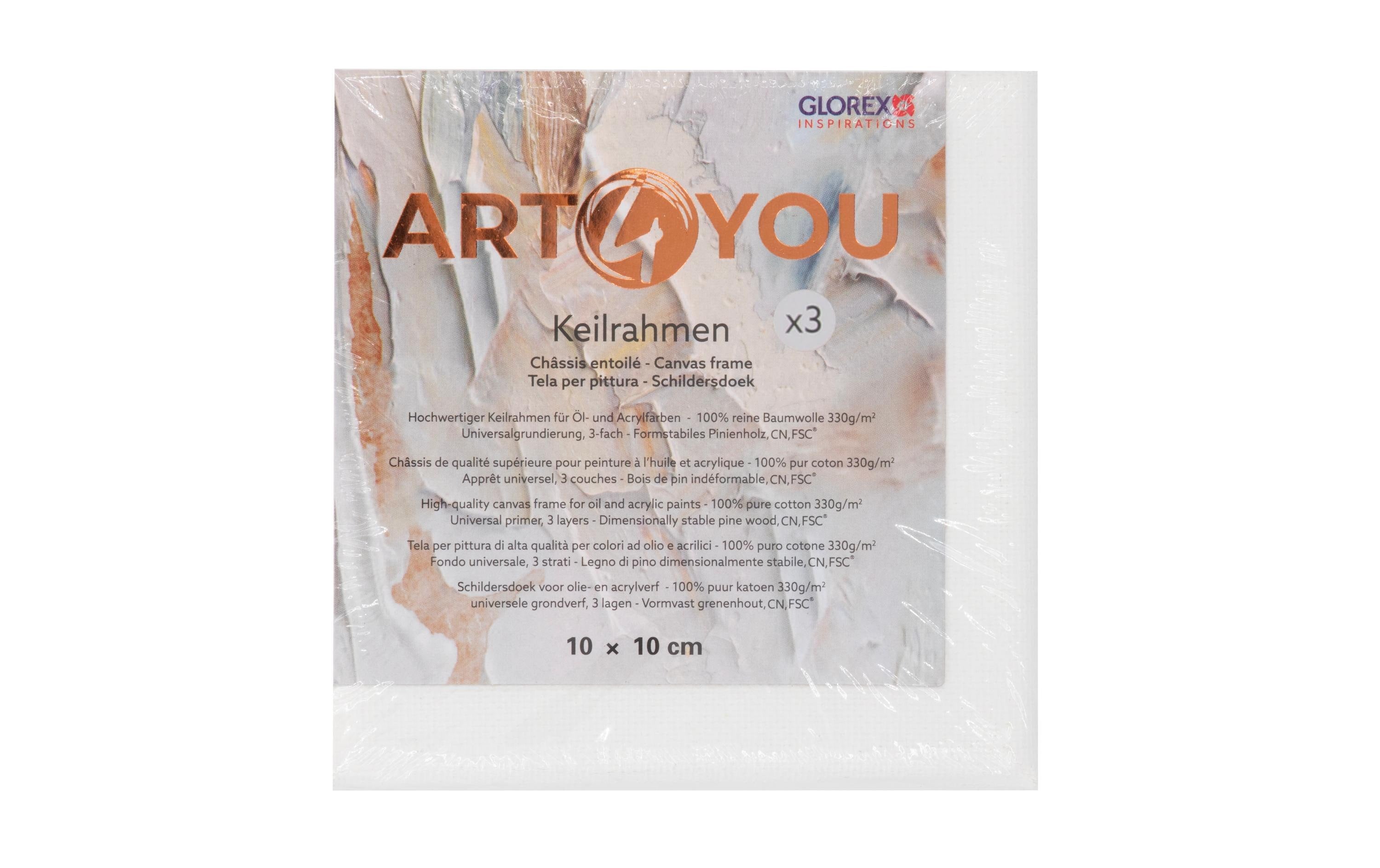Glorex Keilrahmenset 10x10cm, 1.7 cm