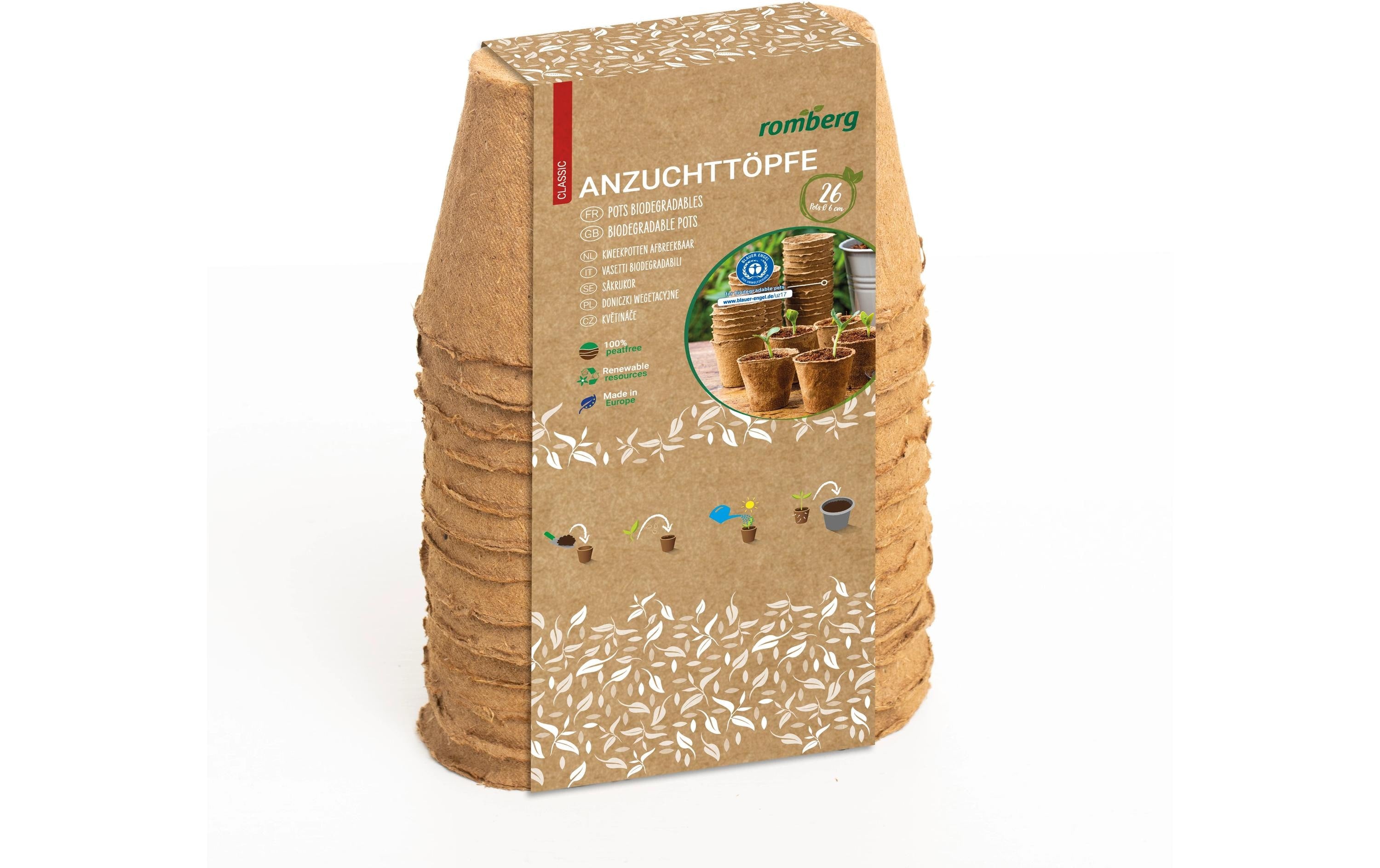 26 Anzuchttöpfe, 6 cm rund