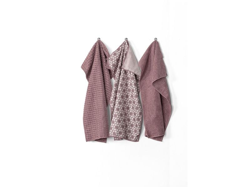 Tiseco | Geschirrtuch ESSENTIAL 3er Set | 40x60 cm, mauve