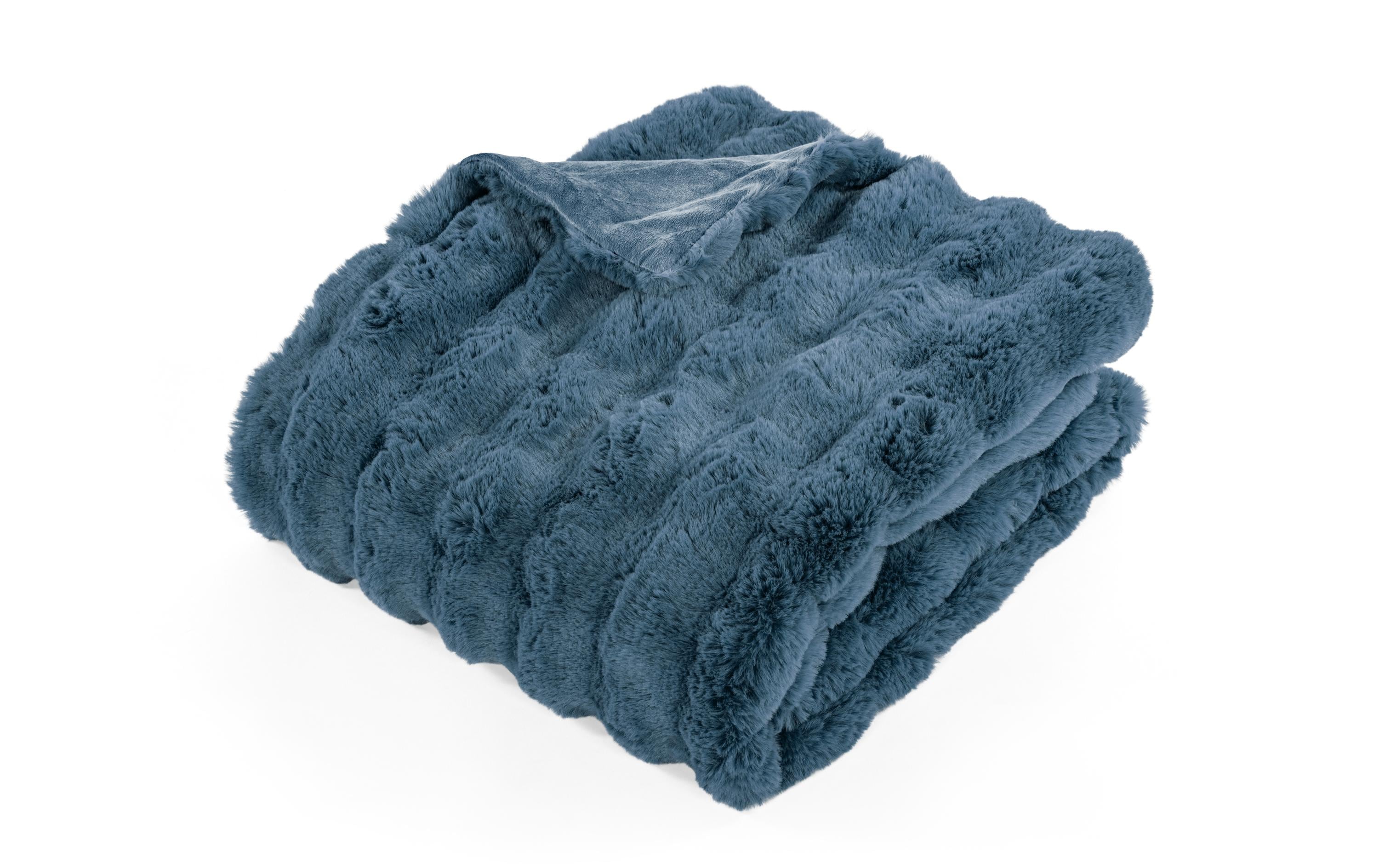 Tiseco Decke Bubble Rabbit Stripe blau