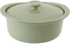 BergHOFF | Auflauform Leo Balance rund Sage | 4.5L, Steingut, mit Deckel