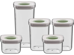 BergHOFF | Vorratsbehälter-Set Leo Smart Seal | 5-teilig, 0.4, 1 und 1.6L