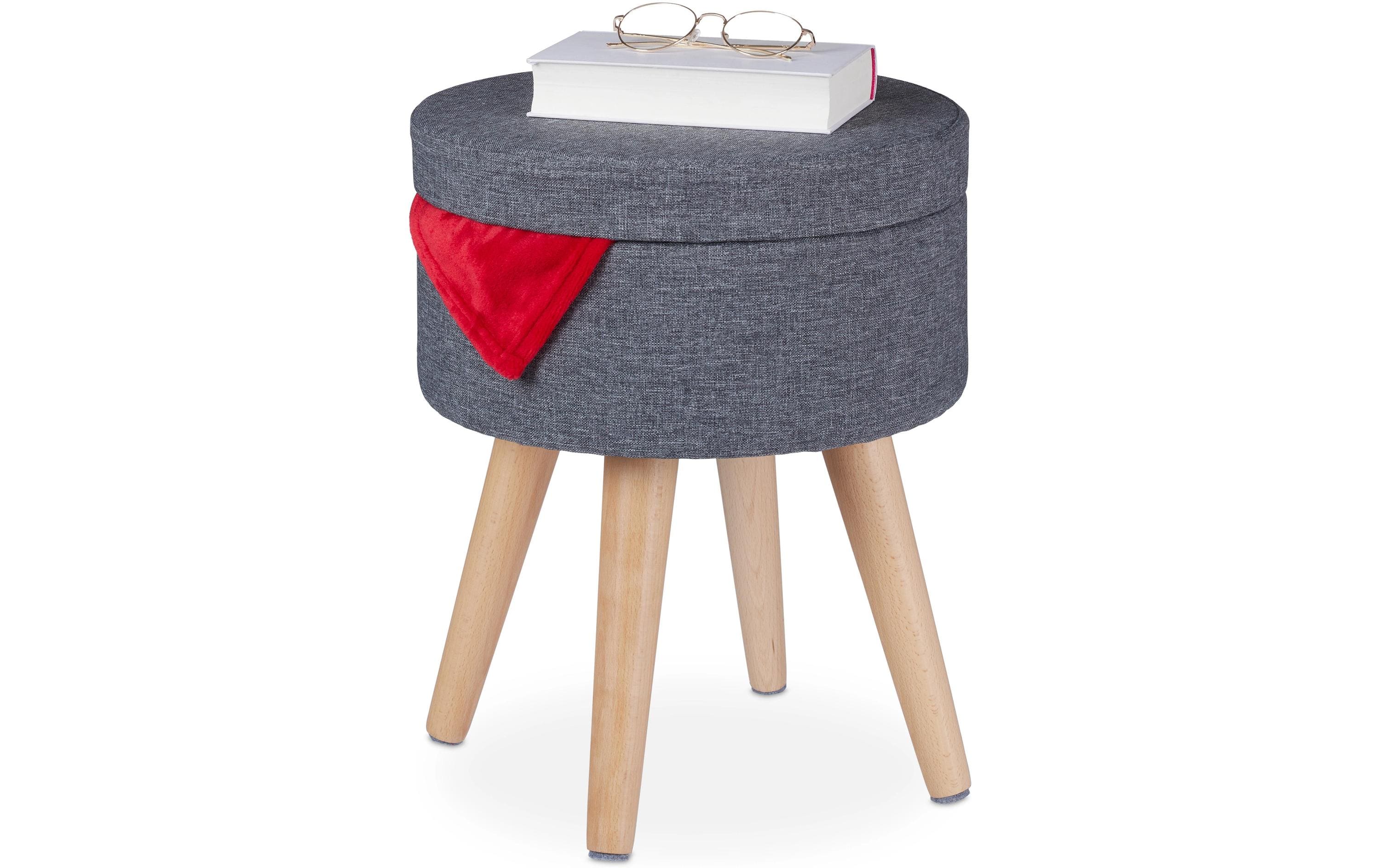 relaxdays Sitzhocker mit Tischfunktion