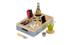 relaxdays | Couchbar | Silber/Braun