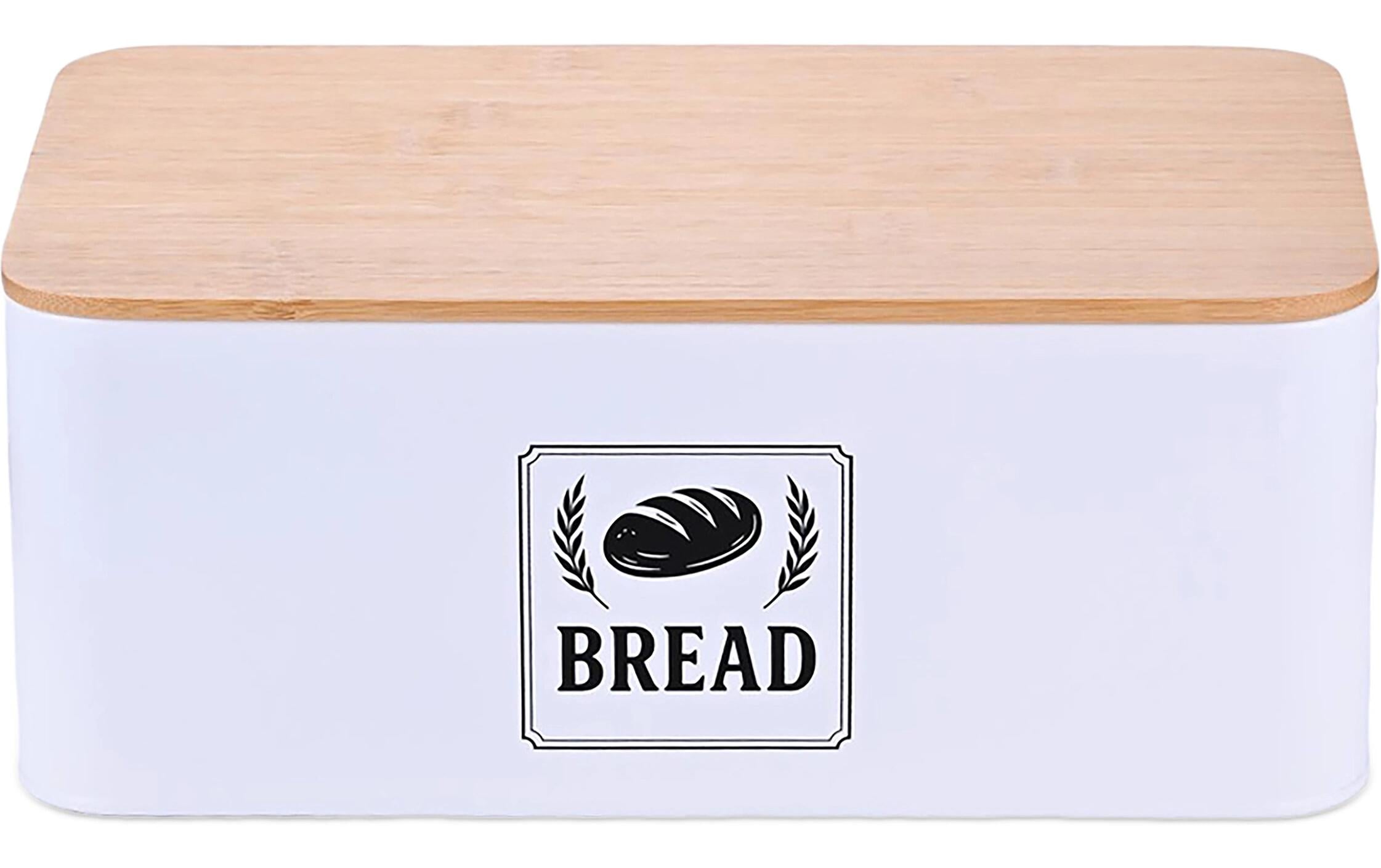 relaxdays, Brotkasten Retro Weiss