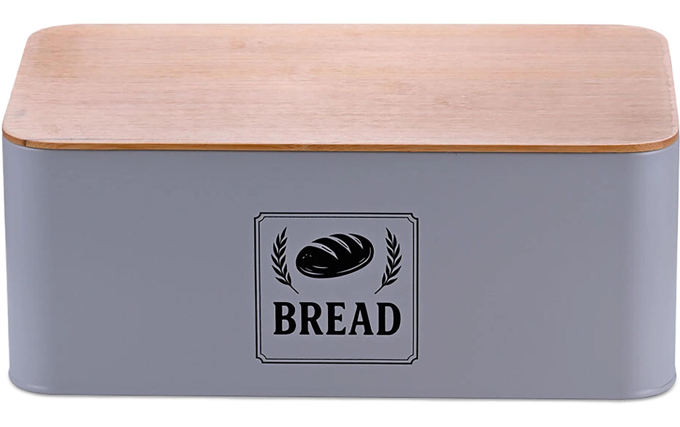 relaxdays, Brotkasten Retro Grau