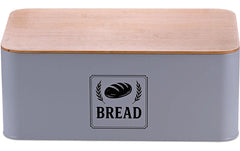 relaxdays, Brotkasten Retro Grau