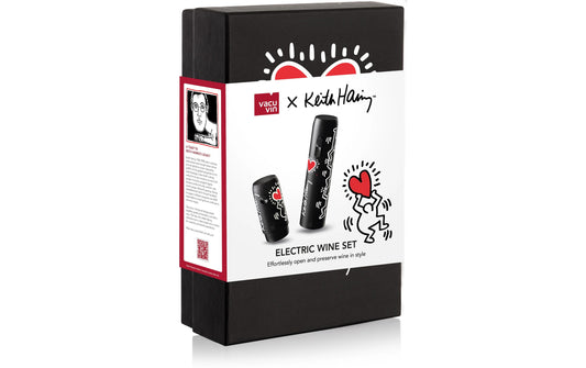 Vacuvin | Keith Haring Elektrisches Weinset | 2-teilig