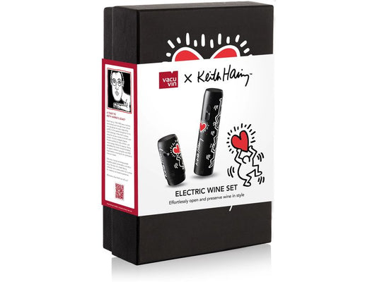 Vacuvin | Keith Haring Elektrisches Weinset | 2-teilig