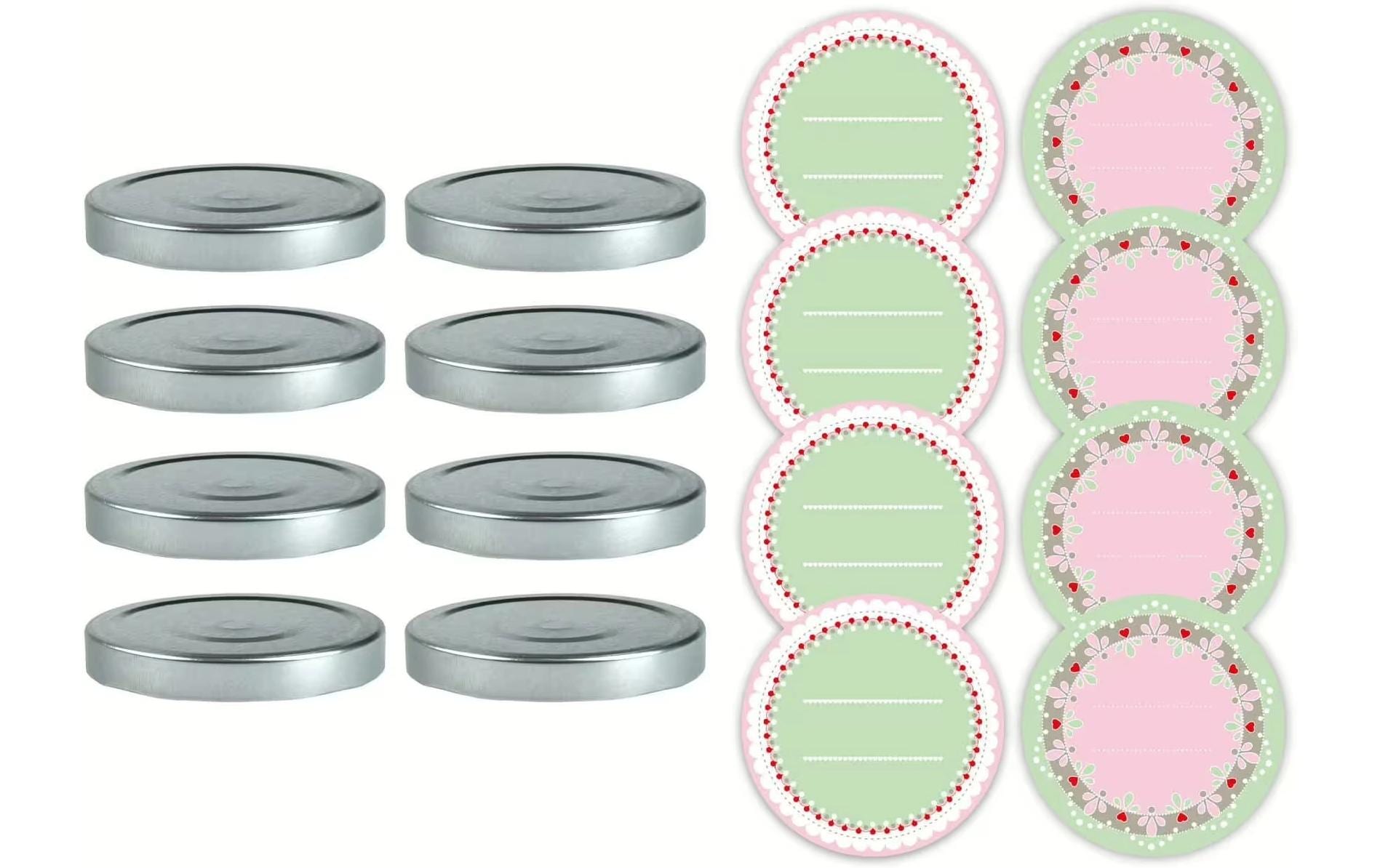 Dr. Oetker Marmeladendeckel Set Silber