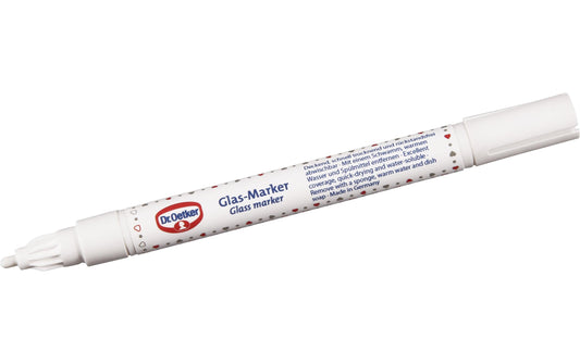Dr.Oetker | Dr. Oetker Glasmarker weiss | zum Beschriften von Gläser, 2mm