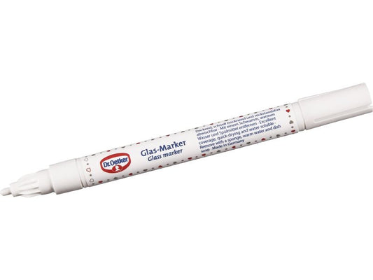 Dr.Oetker | Dr. Oetker Glasmarker weiss | zum Beschriften von Gläser, 2mm