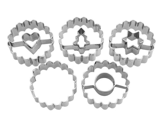 Städter | Linzer-Ausstecher Set Spitzbub | ø 4x1.5 cm gewellt