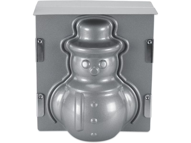 Städter | Backform 3D Schneemann | 19x21x12 cm silber