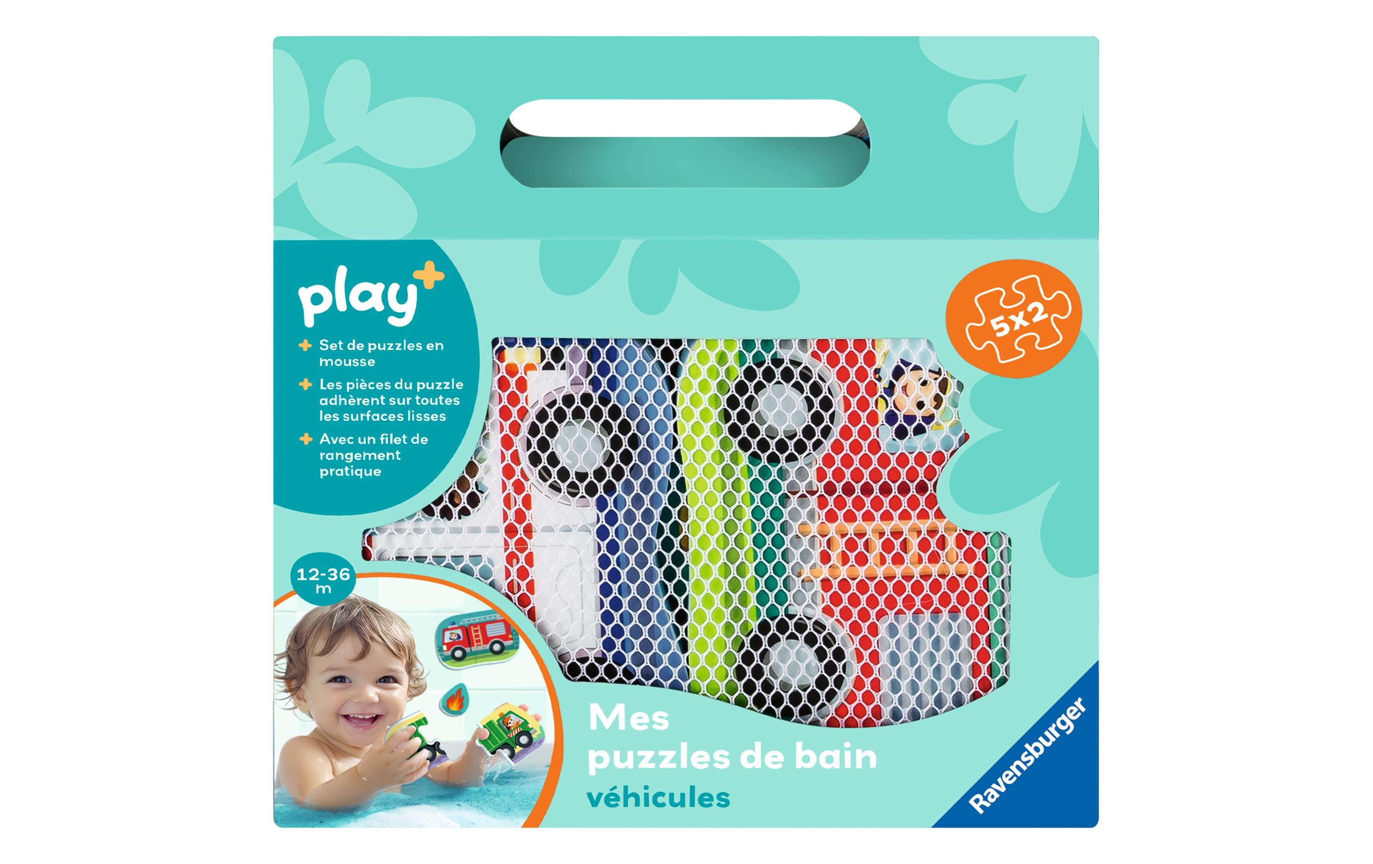 Mes puzzles de bain: véhicules        FR