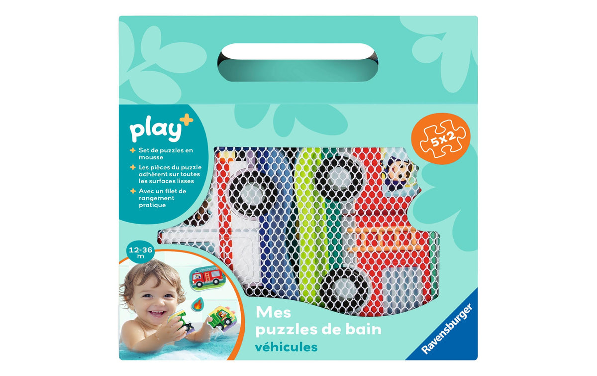 Mes puzzles de bain: véhicules        FR