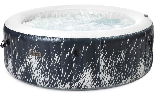 4-PERSON GLOW DELUXE ROUND BUBBLE SPA SET