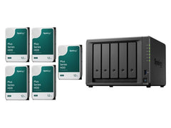 Synology | DS1525+, 5-bay NAS | inkl. 5x 12TB HDD Synology Plus HAT33x