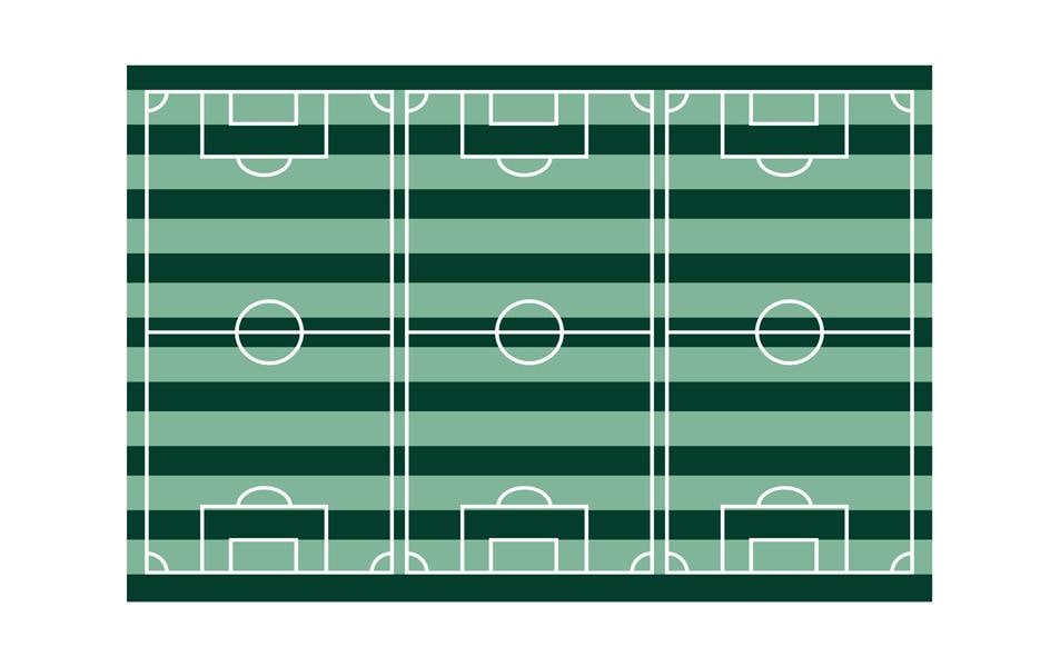 Partydeco Tischdecke Fussballfeld