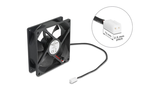 Delock Gehäuselüfter 92x92x25mm, 5V