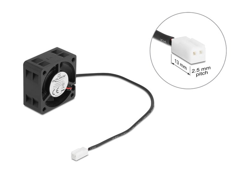 Delock | Gehäuselüfter 40x40x20mm, 5V | Axiallüfter, schwarz, 5V DC