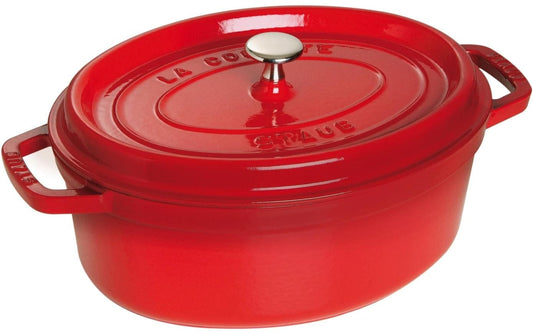Staub Cocotte 23cm, oval, Kirsch-Rot,