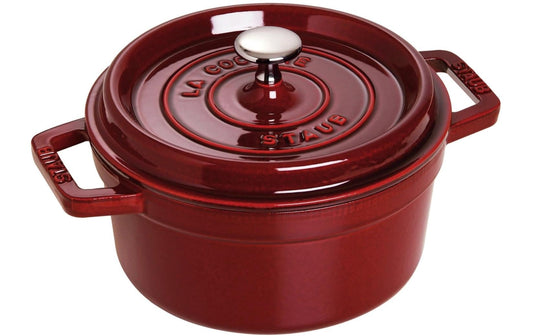 Staub | Cocotte 22cm, rund, Grenadine-Rot | Gusseisen 2.6l