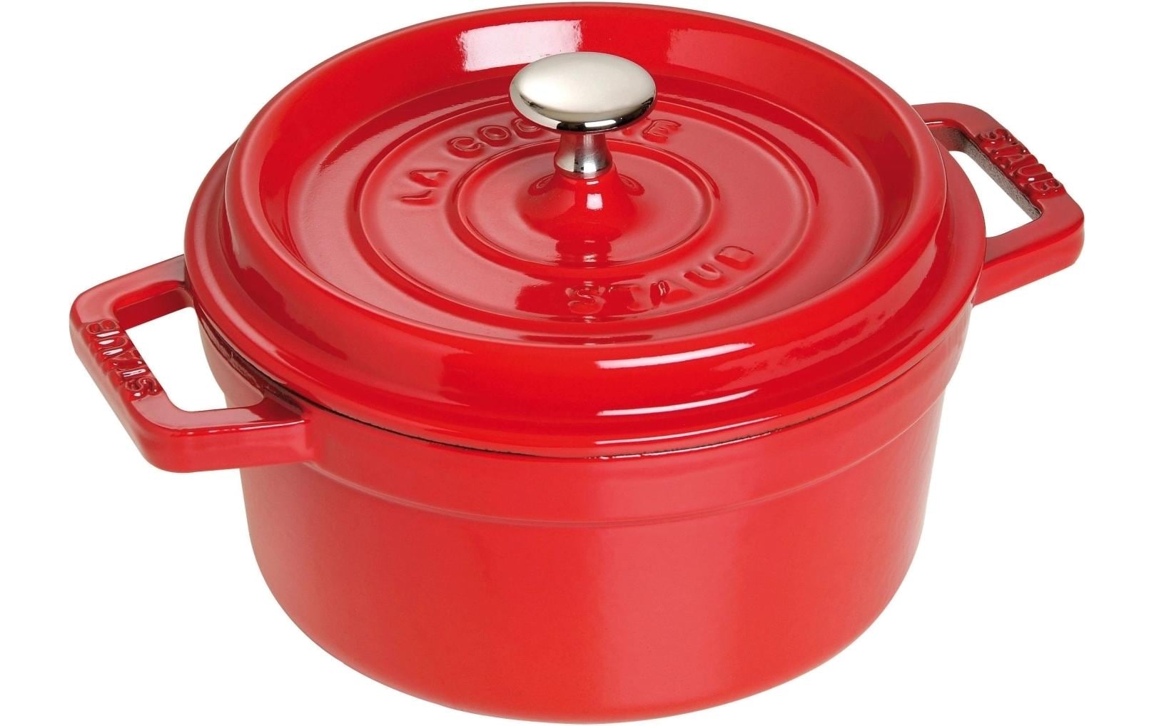 Staub Cocotte 26cm, rund, Kirsch-Rot,