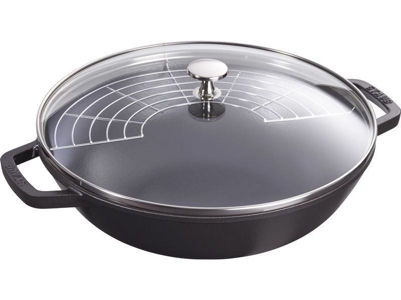 Staub | Wok mit Glasdeckel schwarz 4.4 lt. | 30cm