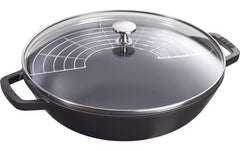 Staub | Wok mit Glasdeckel schwarz 4.4 lt. | 30cm