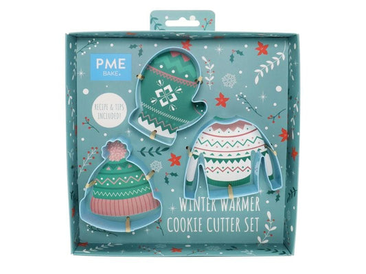 PME | Ausstechformen Set Warmer Winter | 3-teilig, aus Metall
